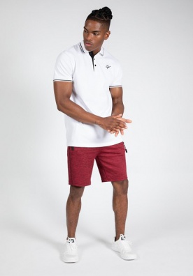 Gorilla Wear Pánské polo tričko Delano Polo White/Black - XXL
