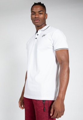 Gorilla Wear Pánské polo tričko Delano Polo White/Black - XXL