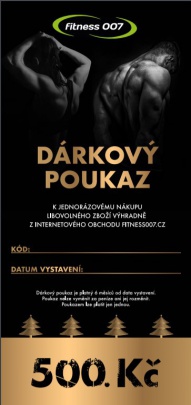 Vánoční dárkový poukaz Fitness007 1000 Kč
