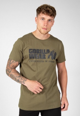 Gorilla Wear Pánské tričko s krátkým rukávem Classic T-shirt Army Green - S