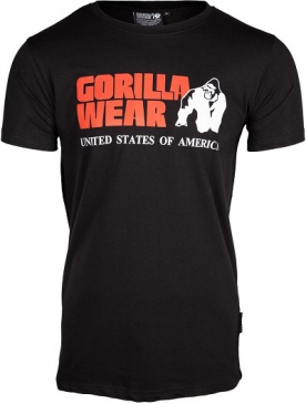 Gorilla Wear Pánské tričko s krátkým rukávem Classic T-shirt Black - 3XL