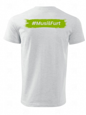Fitness007 Pánské tričko světlé šedé #musíšfurt