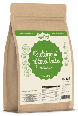 GreenFood Proteinová rýžová kaše bezlepková 500 g - vanilka