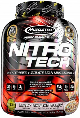 MuscleTech Nitro-Tech 1800 g - lucky marshmallow PROŠLÉ DMT