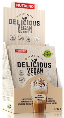 Nutrend Delicious Vegan Protein 5x30 g - Latte Macchiato PROŠLÉ DMT