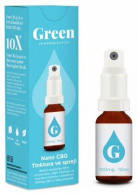 Green Pharmaceutics CBG Spray Nano 100mg 10ml PROŠLÉ DMT 29.11.2021
