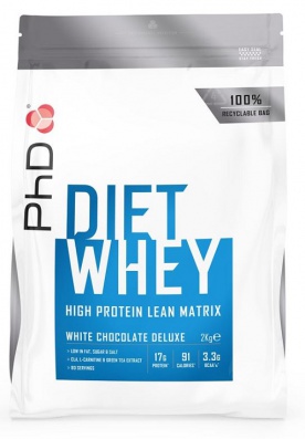 PhD Diet Whey Protein 2000 g - jahoda + Šejkr Exclusive 600 ml ZDARMA