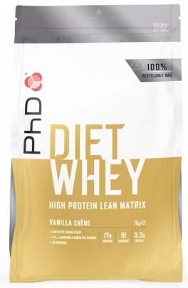 PhD Diet Whey Protein 1000 g - jahoda + Šejkr Exclusive 600 ml ZDARMA