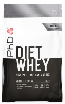 PhD Diet Whey Protein 1000 g - jahoda + Šejkr Exclusive 600 ml ZDARMA