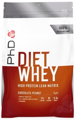 PhD Diet Whey Protein 1000 g - čokoláda/arašídy + šejkr 600 ml ZDARMA