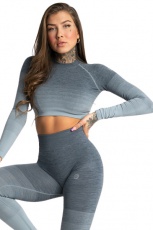 Gym Glamour Crop Top Sea Ombre