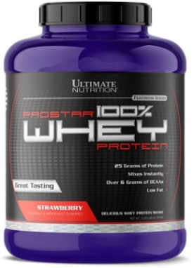 Ultimate Nutrition Prostar 100% Whey Protein 2300 g - jahoda