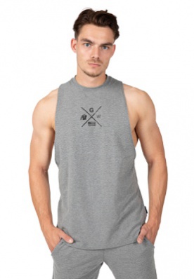 Gorilla Wear Pánské tílko Cisco Drop Armhole Tank Top Gray/Black - M