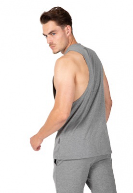 Gorilla Wear Pánské tílko Cisco Drop Armhole Tank Top Gray/Black - M