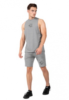 Gorilla Wear Pánské tílko Cisco Drop Armhole Tank Top Gray/Black - M