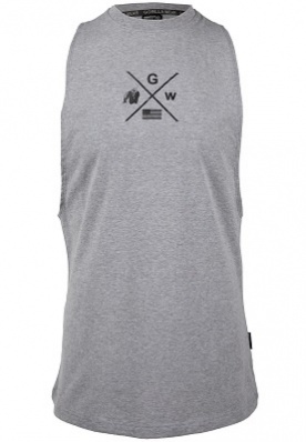Gorilla Wear Pánské tílko Cisco Drop Armhole Tank Top Gray/Black - M