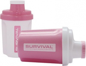 Survival Šejkr 300 ml - růžovo/bílá