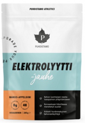 Puhdistamo Electrolyte Powder 240 g - mango pomeranč + láhev 500 ml ZDARMA