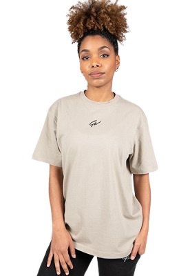 Gorilla Wear Dámské tričko Bixby Oversized T-shirt Beige - L