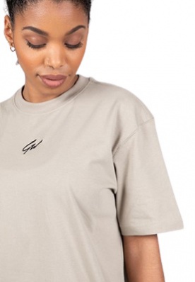 Gorilla Wear Dámské tričko Bixby Oversized T-shirt Beige - L