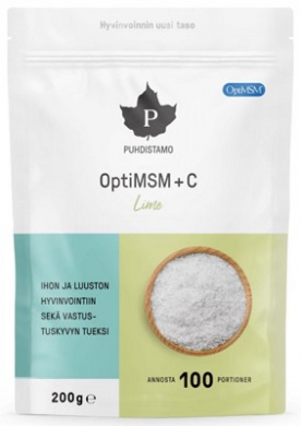 Puhdistamo OptiMSM + C 200 g lime