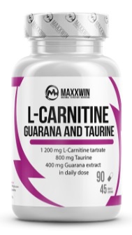 MAXXWIN L-Carnitine Guarana Taurine 90 kapslí