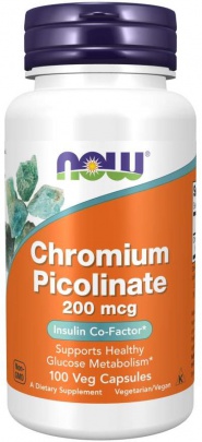 Now Foods Chromium Picolinate 200 mcg 100 kapslí