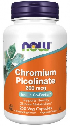 Now Foods Chromium Picolinate 200 mcg 100 kapslí