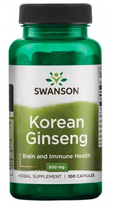 Swanson Korean Ginseng (Korejský Ženšen) 500 mg 100 kapslí