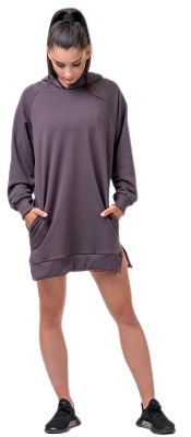 Nebbia Dlouhá Everyday Hero mikina s kapucí 580 marron - XS