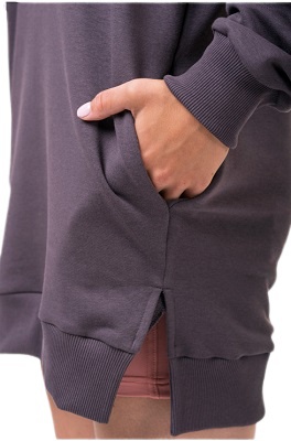 Nebbia Dlouhá Everyday Hero mikina s kapucí 580 marron - XS