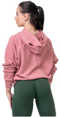 Nebbia Iconic Hero mikina s kapucí 581 old rose - M