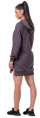 Nebbia Dlouhá Everyday Hero mikina s kapucí 580 old rose - XS