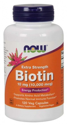 Now Foods Biotin 10000 mcg 120 kapslí