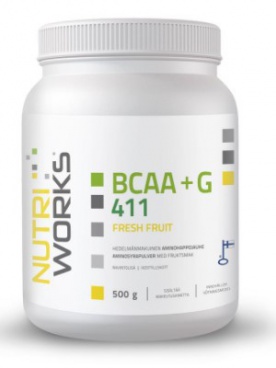 NutriWorks BCAA + Glutamin 4:1:1 500 g - jablko
