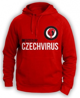 Czech Virus Mikina Unisex červená - S VÝPRODEJ