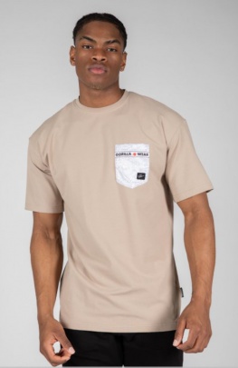 Gorilla Wear Pánské oversized tričko Dover béžové - XXL
