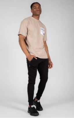Gorilla Wear Pánské oversized tričko Dover béžové - XXL