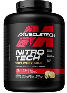 MuscleTech Nitro-Tech 100% Whey Gold 2240 g - cookies & cream