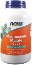 Now Foods Magnesium Malate (hořčík malát) 180 kapslí