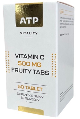 ATP Nutrition Vitality Vitamin C 500 mg Fruity Tabs 60 tablet PROŠLÉ DMT 21.10.2023