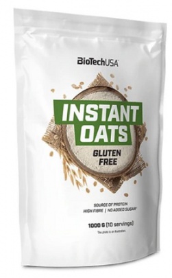 BiotechUSA Instant Oats Gluten free 1000 g - Bez příchuti