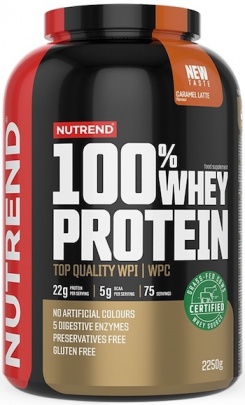 Nutrend 100% Whey Protein 2250 g - banán/jahoda