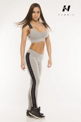 Nebbia Elastické tílko pás Mini 862 světle šedé - L