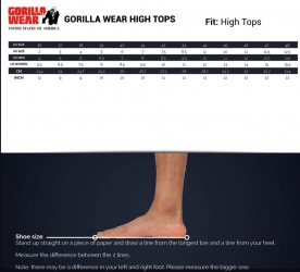 Gorilla Wear obuv High Tops White - 36