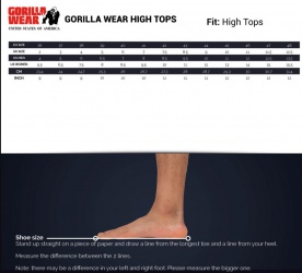 Gorilla Wear obuv High Tops White - 47