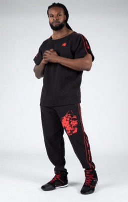 Gorilla Wear Buffalo Old School Work Out Top Black/Red - S/M