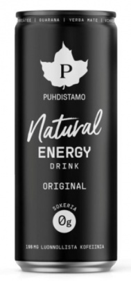 Puhdistamo Natural Energy Drink 330 ml - malina
