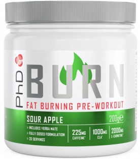 PhD Burn Pre-Workout 200 g - kyselé jablko