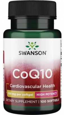 Swanson CoQ10 (Koenzym Q10) 100mg 50 kapslí